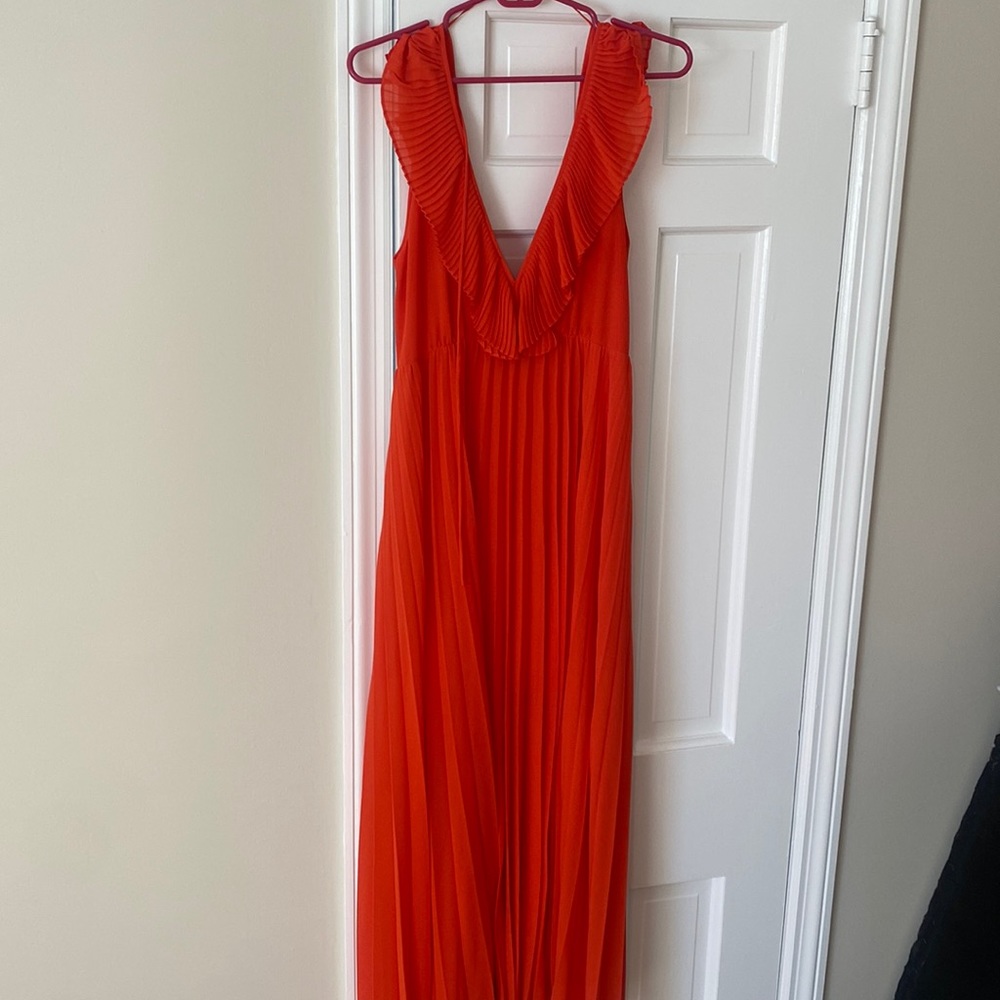 Zara pleated maxi dress